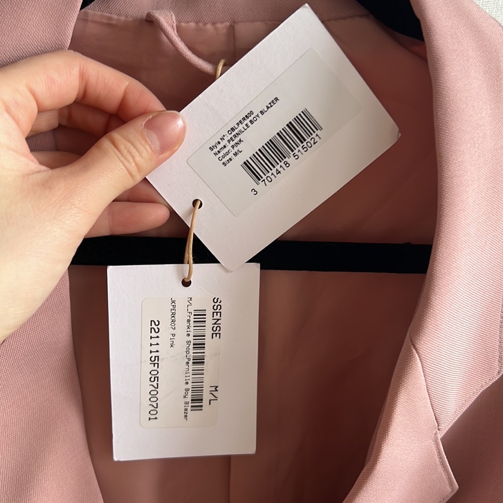 RESERVED - NWT Frankie shop blush pink oversized blazer - Picture 9 of 15